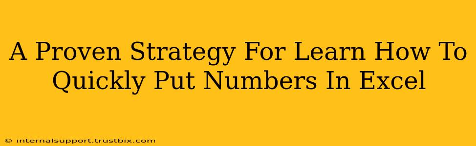 A Proven Strategy For Learn How To Quickly Put Numbers In Excel