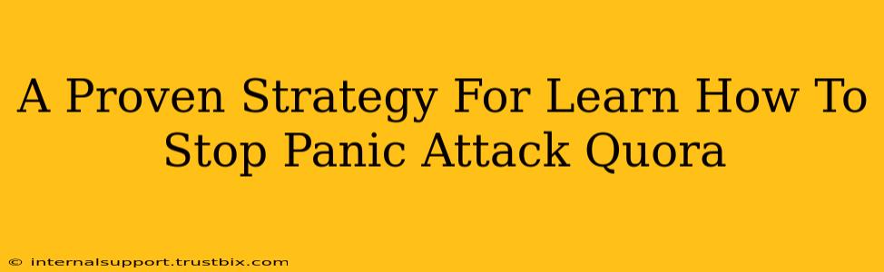 A Proven Strategy For Learn How To Stop Panic Attack Quora