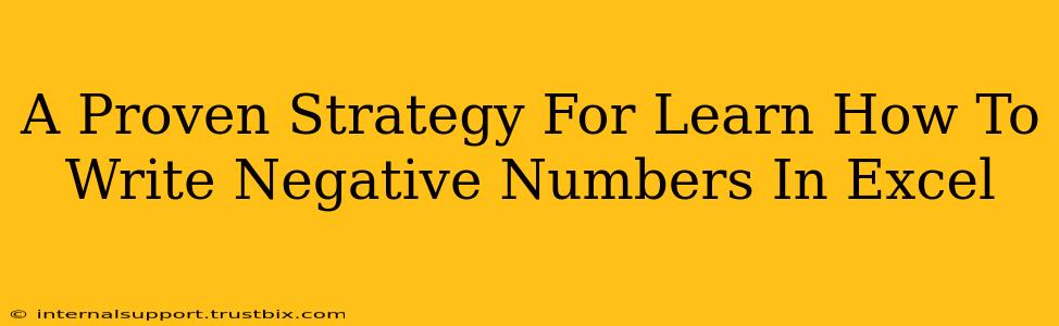 A Proven Strategy For Learn How To Write Negative Numbers In Excel