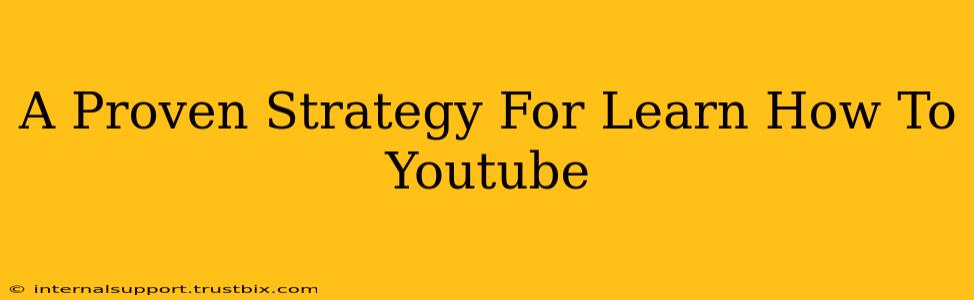 A Proven Strategy For Learn How To Youtube