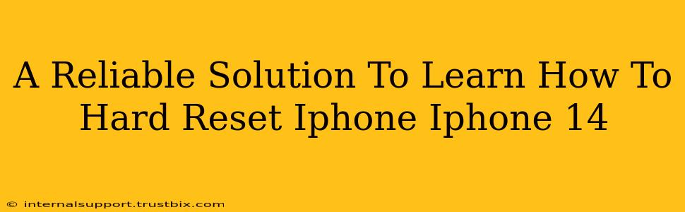 A Reliable Solution To Learn How To Hard Reset Iphone Iphone 14