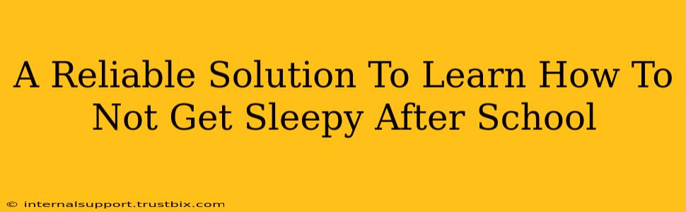 A Reliable Solution To Learn How To Not Get Sleepy After School