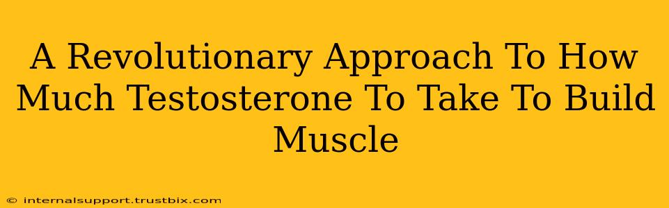 A Revolutionary Approach To How Much Testosterone To Take To Build Muscle