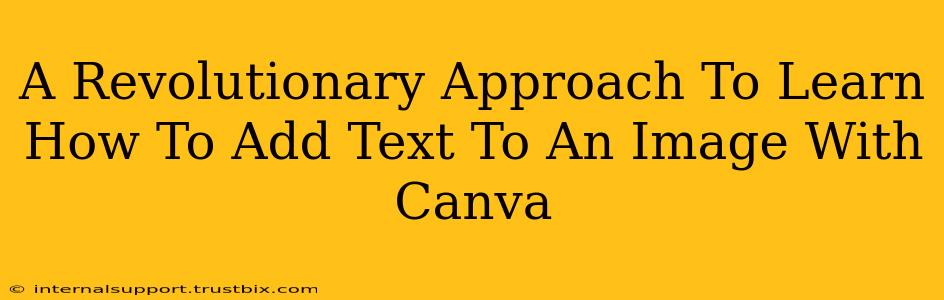 A Revolutionary Approach To Learn How To Add Text To An Image With Canva