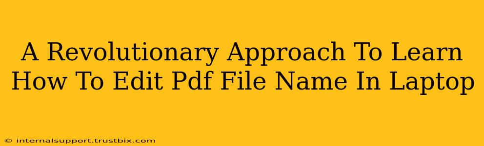 A Revolutionary Approach To Learn How To Edit Pdf File Name In Laptop