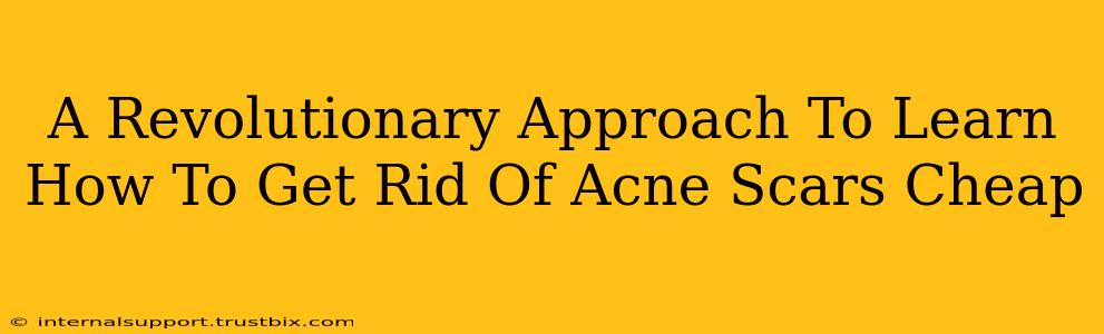 A Revolutionary Approach To Learn How To Get Rid Of Acne Scars Cheap