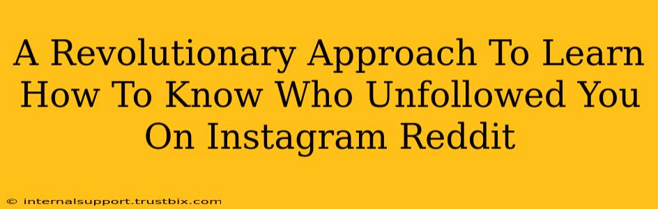 A Revolutionary Approach To Learn How To Know Who Unfollowed You On Instagram Reddit