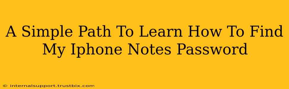 A Simple Path To Learn How To Find My Iphone Notes Password