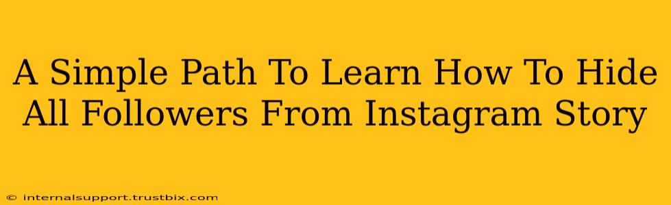 A Simple Path To Learn How To Hide All Followers From Instagram Story