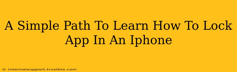 A Simple Path To Learn How To Lock App In An Iphone