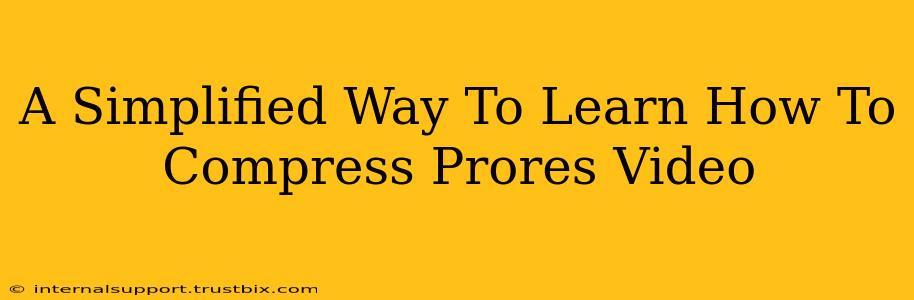 A Simplified Way To Learn How To Compress Prores Video