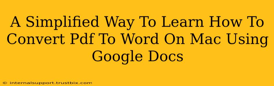 A Simplified Way To Learn How To Convert Pdf To Word On Mac Using Google Docs