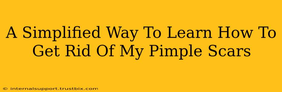 A Simplified Way To Learn How To Get Rid Of My Pimple Scars