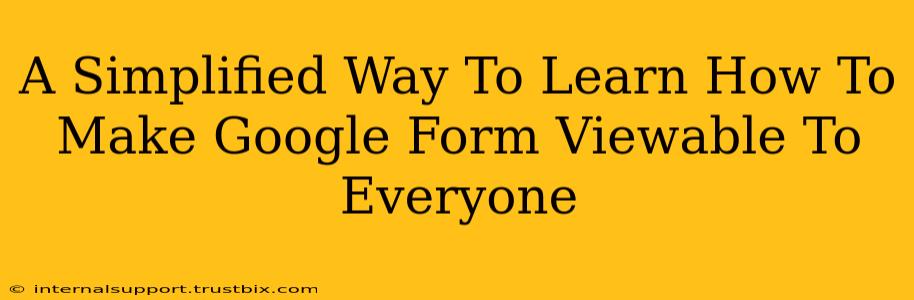 A Simplified Way To Learn How To Make Google Form Viewable To Everyone