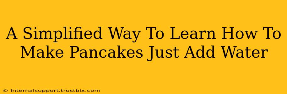 A Simplified Way To Learn How To Make Pancakes Just Add Water