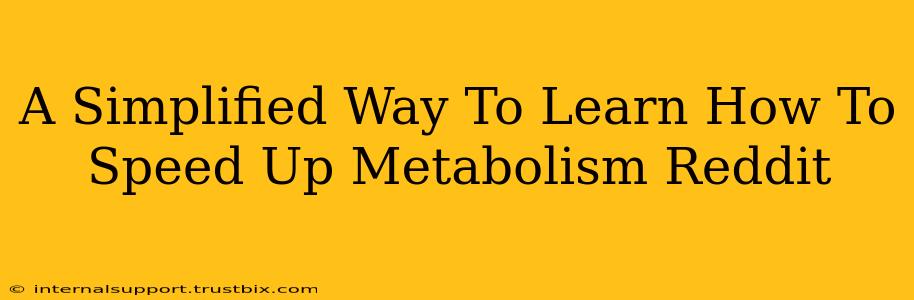 A Simplified Way To Learn How To Speed Up Metabolism Reddit