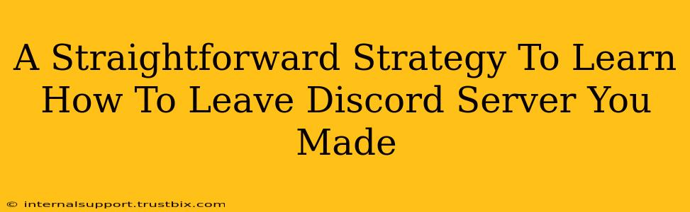 A Straightforward Strategy To Learn How To Leave Discord Server You Made