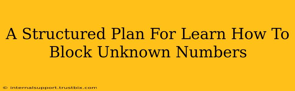 A Structured Plan For Learn How To Block Unknown Numbers