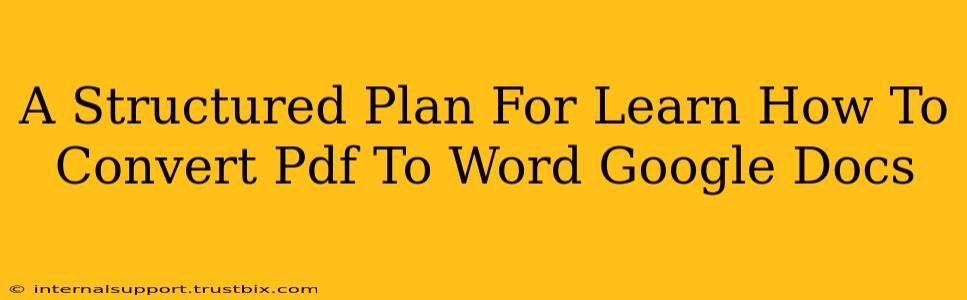 A Structured Plan For Learn How To Convert Pdf To Word Google Docs