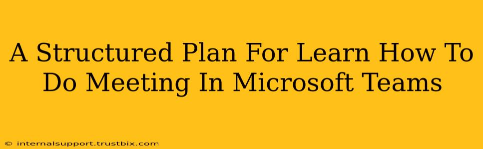 A Structured Plan For Learn How To Do Meeting In Microsoft Teams