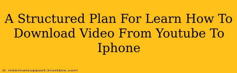 A Structured Plan For Learn How To Download Video From Youtube To Iphone