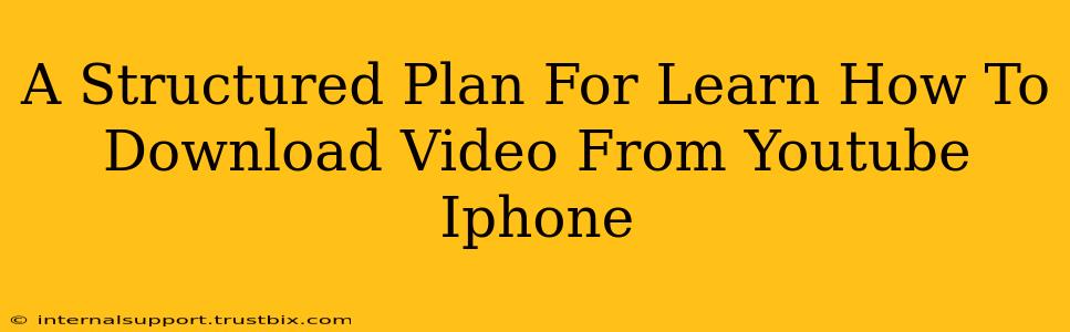 A Structured Plan For Learn How To Download Video From Youtube Iphone