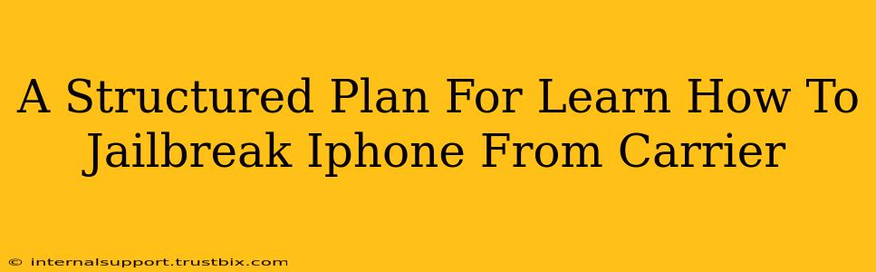 A Structured Plan For Learn How To Jailbreak Iphone From Carrier