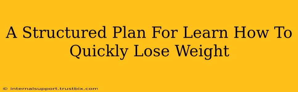 A Structured Plan For Learn How To Quickly Lose Weight