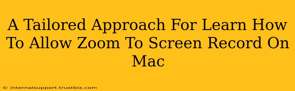 A Tailored Approach For Learn How To Allow Zoom To Screen Record On Mac