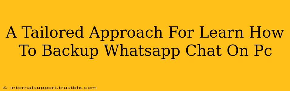 A Tailored Approach For Learn How To Backup Whatsapp Chat On Pc