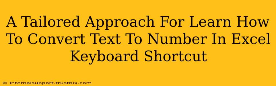 A Tailored Approach For Learn How To Convert Text To Number In Excel Keyboard Shortcut