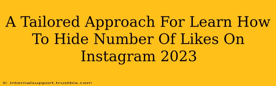 A Tailored Approach For Learn How To Hide Number Of Likes On Instagram 2023