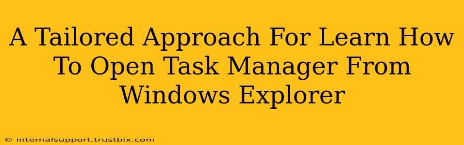 A Tailored Approach For Learn How To Open Task Manager From Windows Explorer