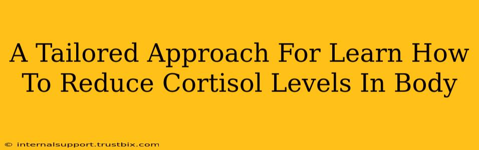 A Tailored Approach For Learn How To Reduce Cortisol Levels In Body