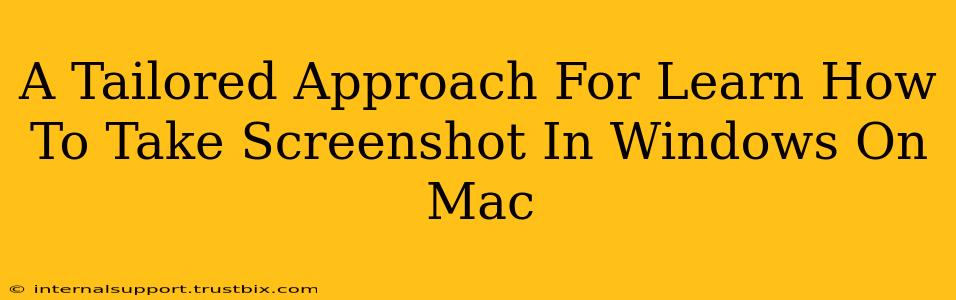 A Tailored Approach For Learn How To Take Screenshot In Windows On Mac