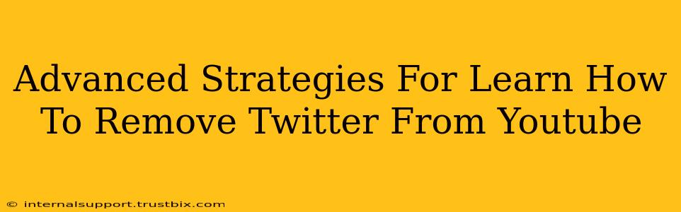 Advanced Strategies For Learn How To Remove Twitter From Youtube