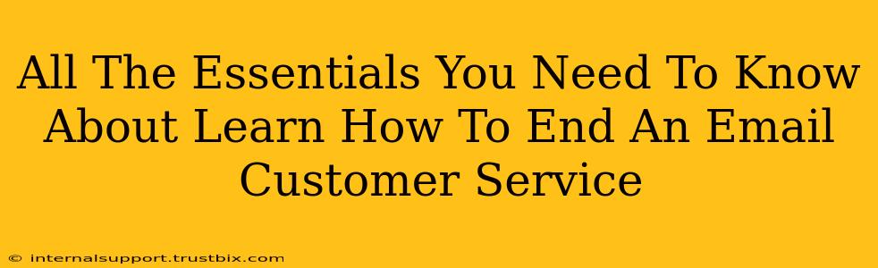 All The Essentials You Need To Know About Learn How To End An Email Customer Service