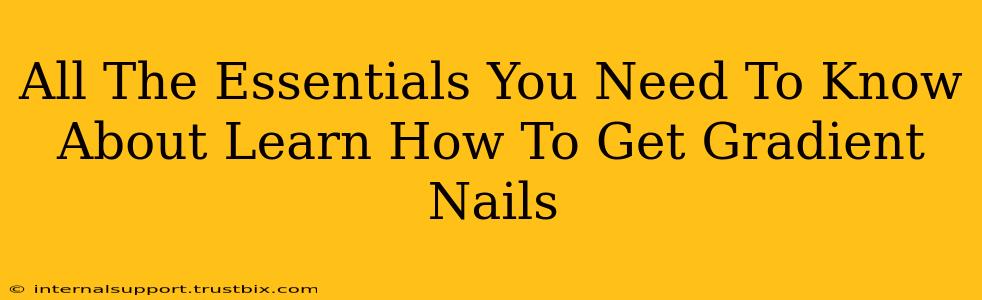 All The Essentials You Need To Know About Learn How To Get Gradient Nails