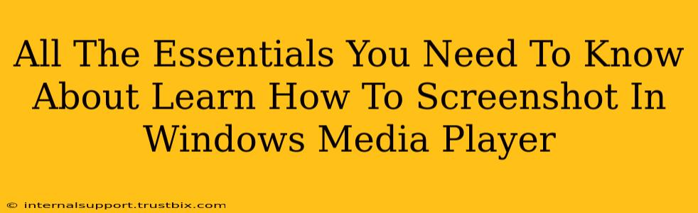 All The Essentials You Need To Know About Learn How To Screenshot In Windows Media Player