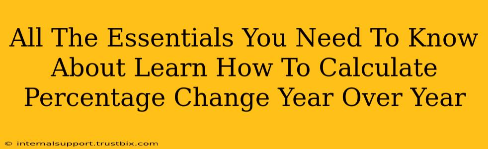 All The Essentials You Need To Know About Learn How To Calculate Percentage Change Year Over Year