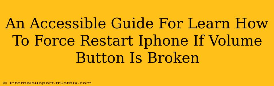 An Accessible Guide For Learn How To Force Restart Iphone If Volume Button Is Broken