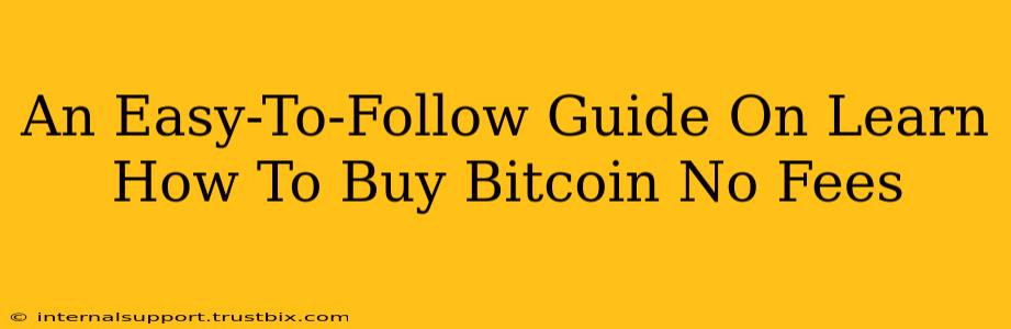 An Easy-To-Follow Guide On Learn How To Buy Bitcoin No Fees