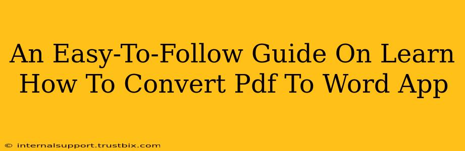 An Easy-To-Follow Guide On Learn How To Convert Pdf To Word App