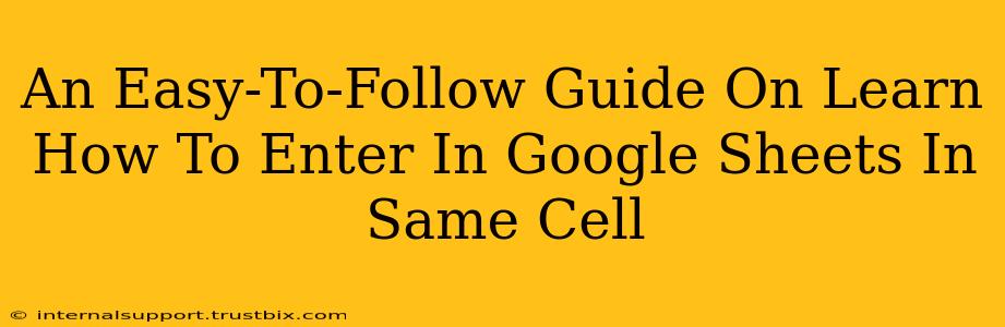 An Easy-To-Follow Guide On Learn How To Enter In Google Sheets In Same Cell