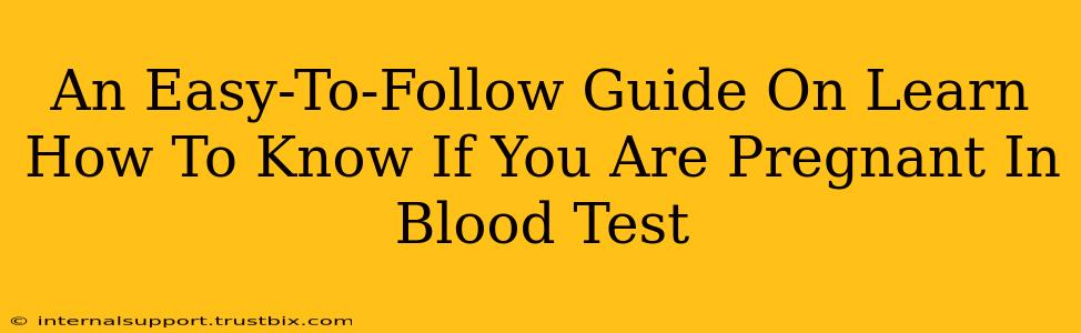 An Easy-To-Follow Guide On Learn How To Know If You Are Pregnant In Blood Test