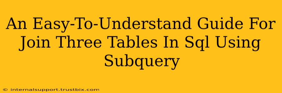 An Easy-To-Understand Guide For Join Three Tables In Sql Using Subquery