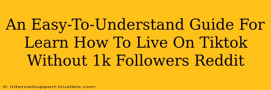 An Easy-To-Understand Guide For Learn How To Live On Tiktok Without 1k Followers Reddit