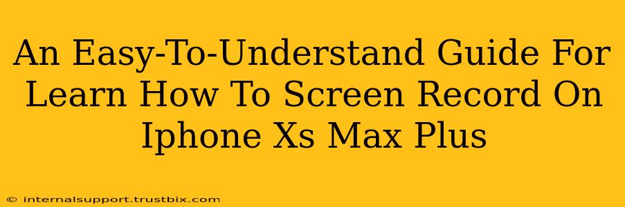 An Easy-To-Understand Guide For Learn How To Screen Record On Iphone Xs Max Plus