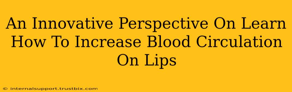 An Innovative Perspective On Learn How To Increase Blood Circulation On Lips