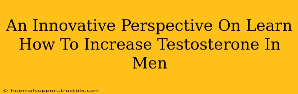 An Innovative Perspective On Learn How To Increase Testosterone In Men